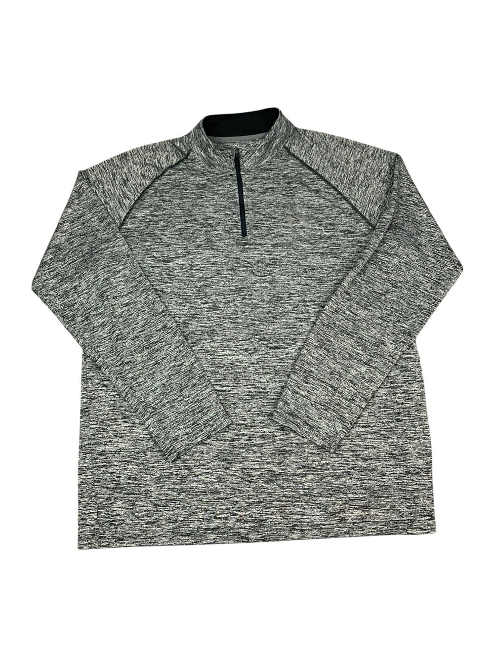 Under Armour 1/4 Zip Pullover Top, Loose Fit, Heather Gray, Men’s Size Large